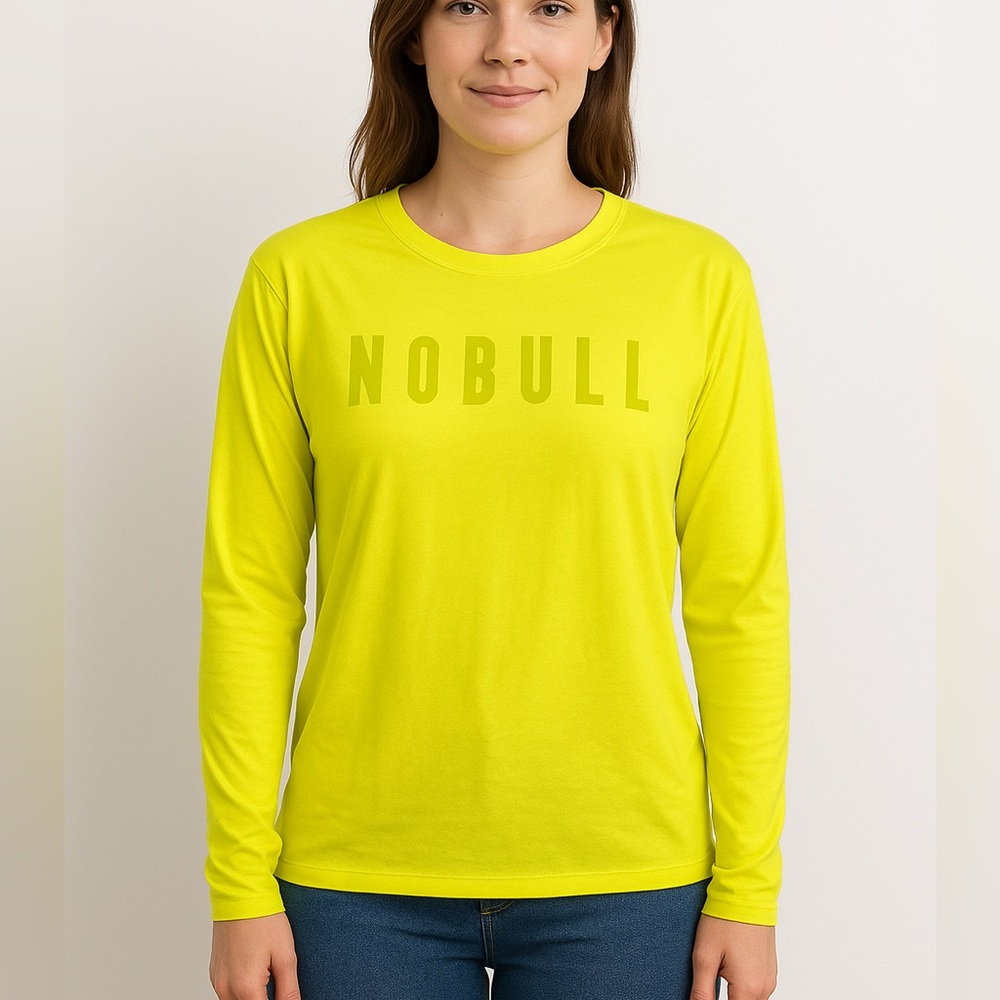 (A13) NoBull Neon Long Sleeve Tee - Women’s XXL, Color: Neon Yellow, NWT
